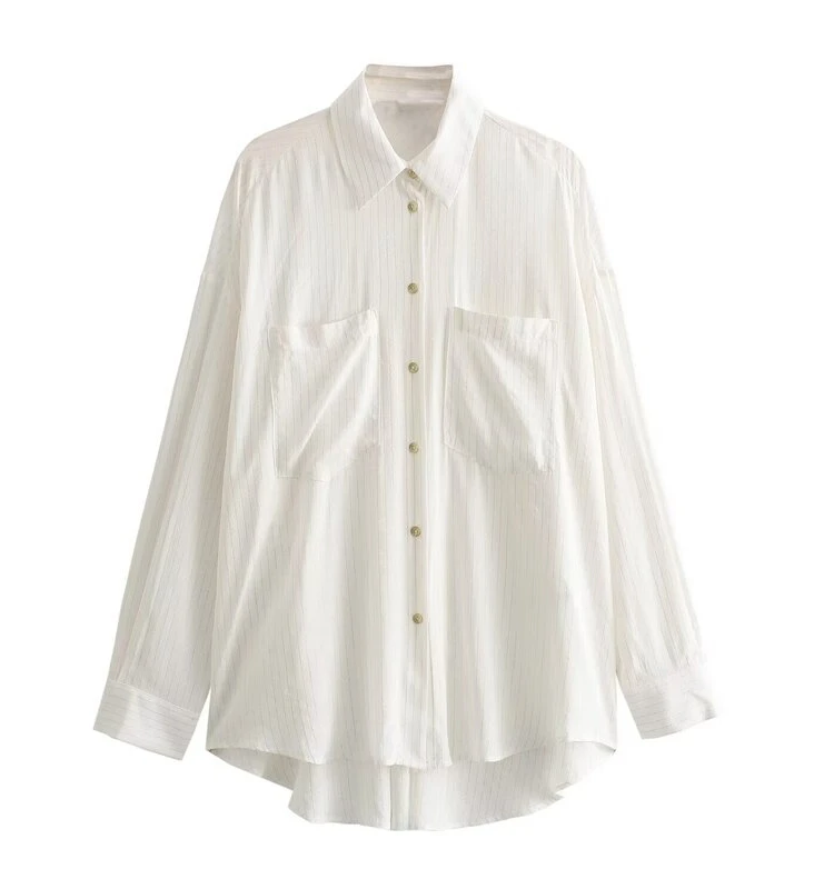 

Slimming Winter New Sle Women's irt White Long Sve Turn-down Collar Versatile Faionable Casual Loose Fit Ladies' Blouse