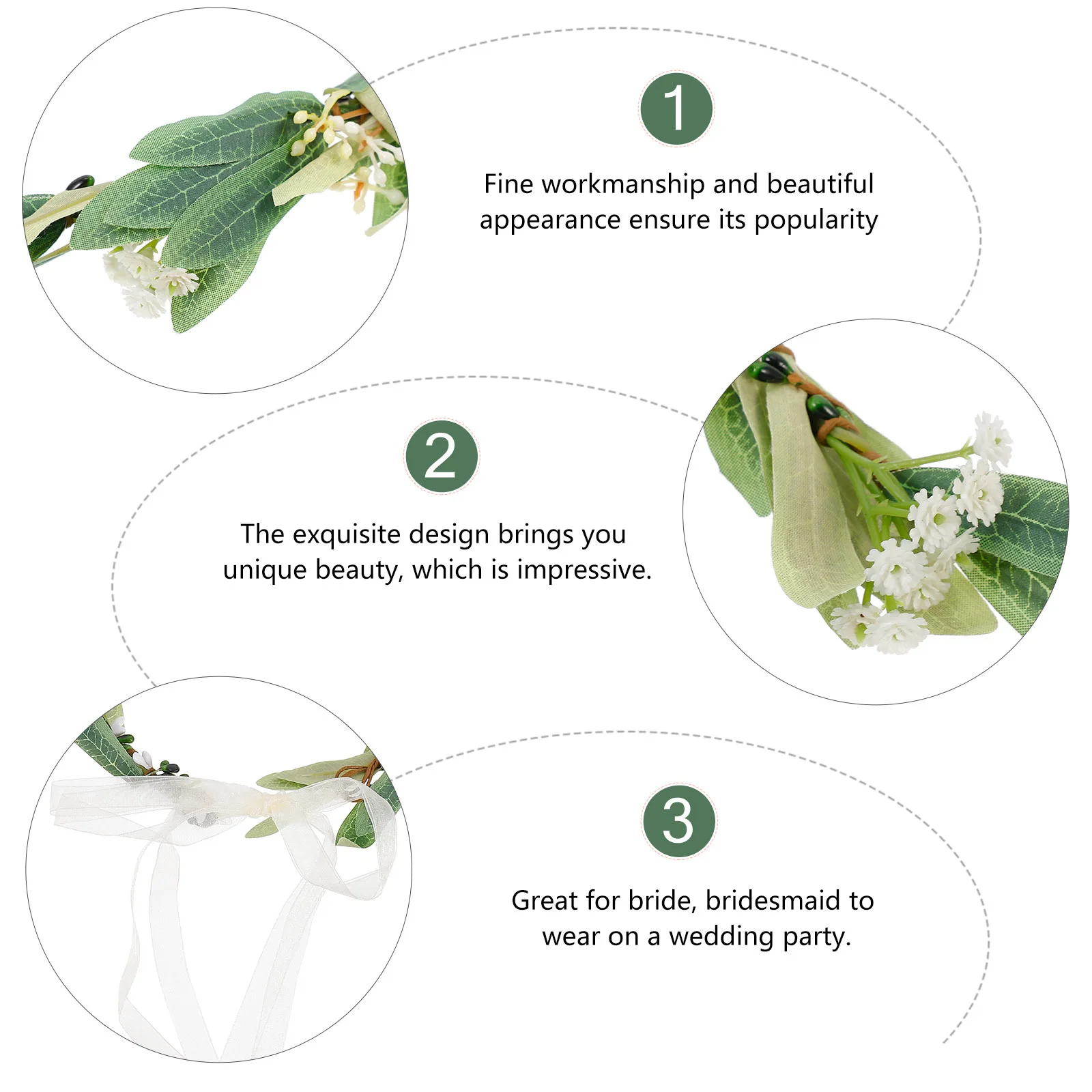 

1 шт., гирлянда из оливкового листа, легкая свадебная повязка на голову, вечерние обручи для волос, реквизит для фотосессии, свадебная карнавальная повязка на голову с цветком для фотосессии