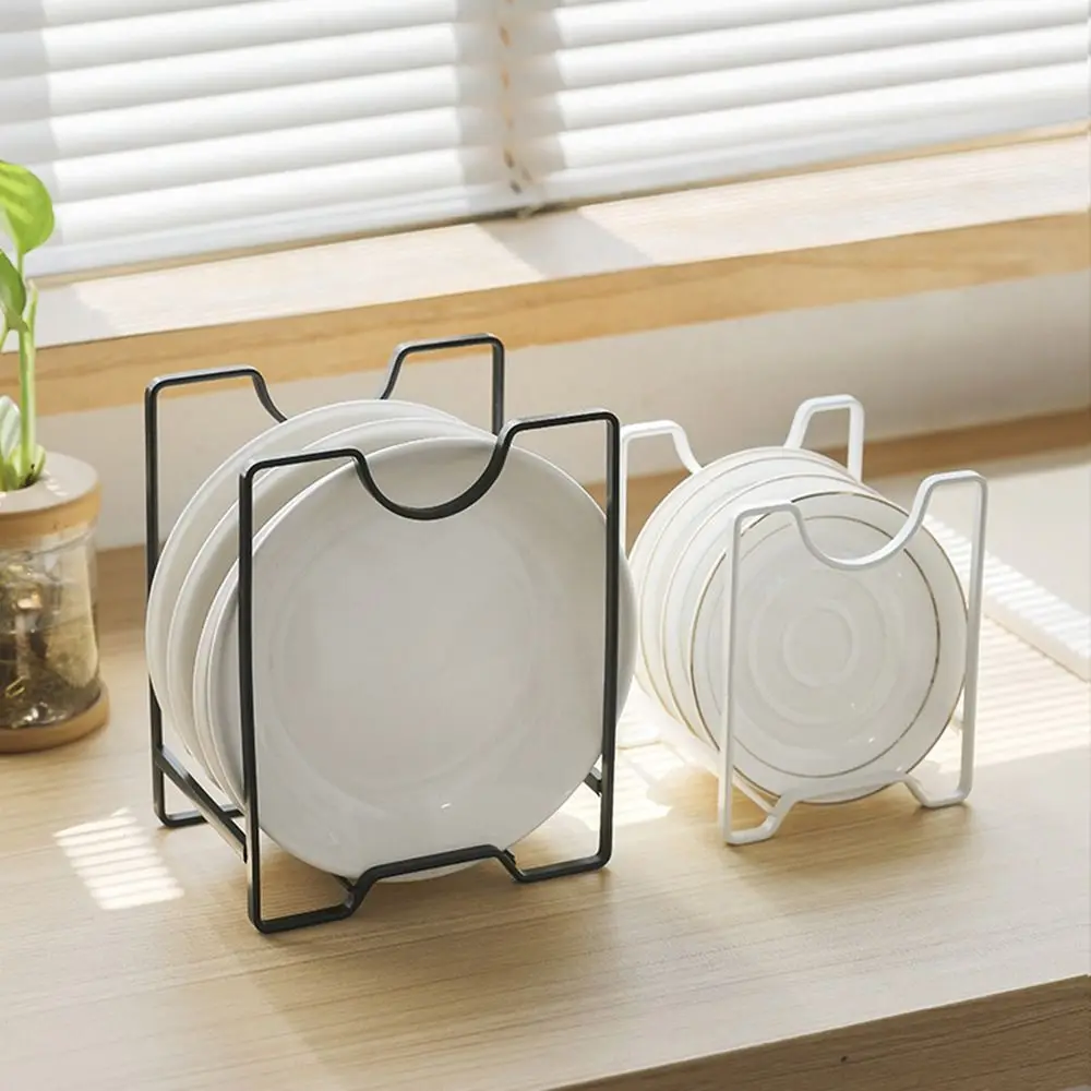 

Non-slip Dish Drying Rack Carbon Steel Waterproof Kitchen Tableware Holder Breathable Space-saving Countertop Dish Drainer Plate