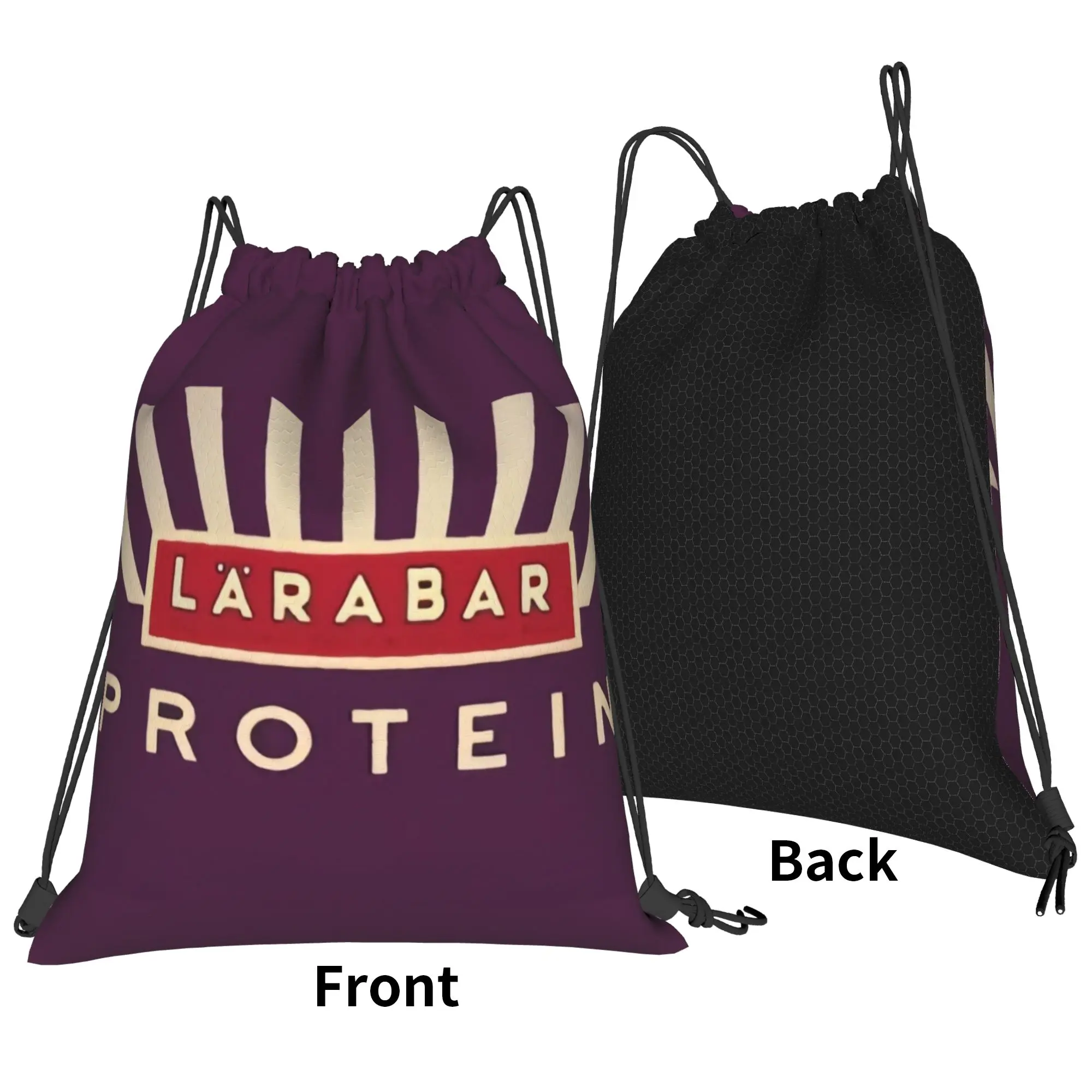 LÄRABARR PROTEIN Purple Sunburst Portable Travel Riding Gym Drawstring Storage Sporty Backpacks