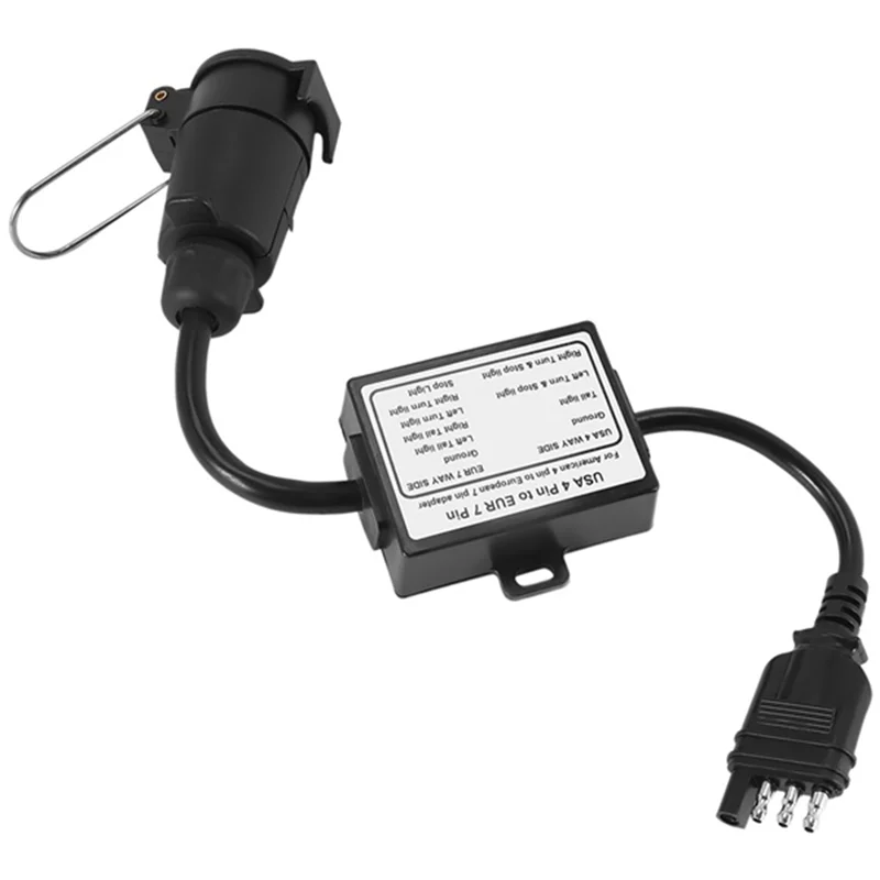 

Преобразователь освещения прицепа Адаптер вилки проводки прицепа 4-сторонний на 7-контактный адаптер вилки проводки прицепа