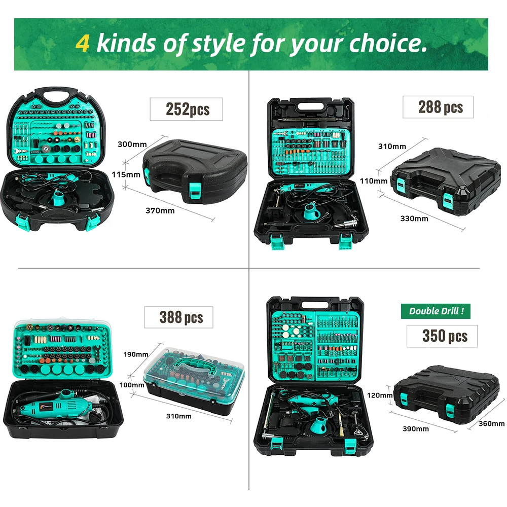 Minitaladro eléctrico de 110V y 220V, Kit combinado de amoladora de mano, grabador y pulidor, Mini herramienta rotativa, juego de accesorios Dremel