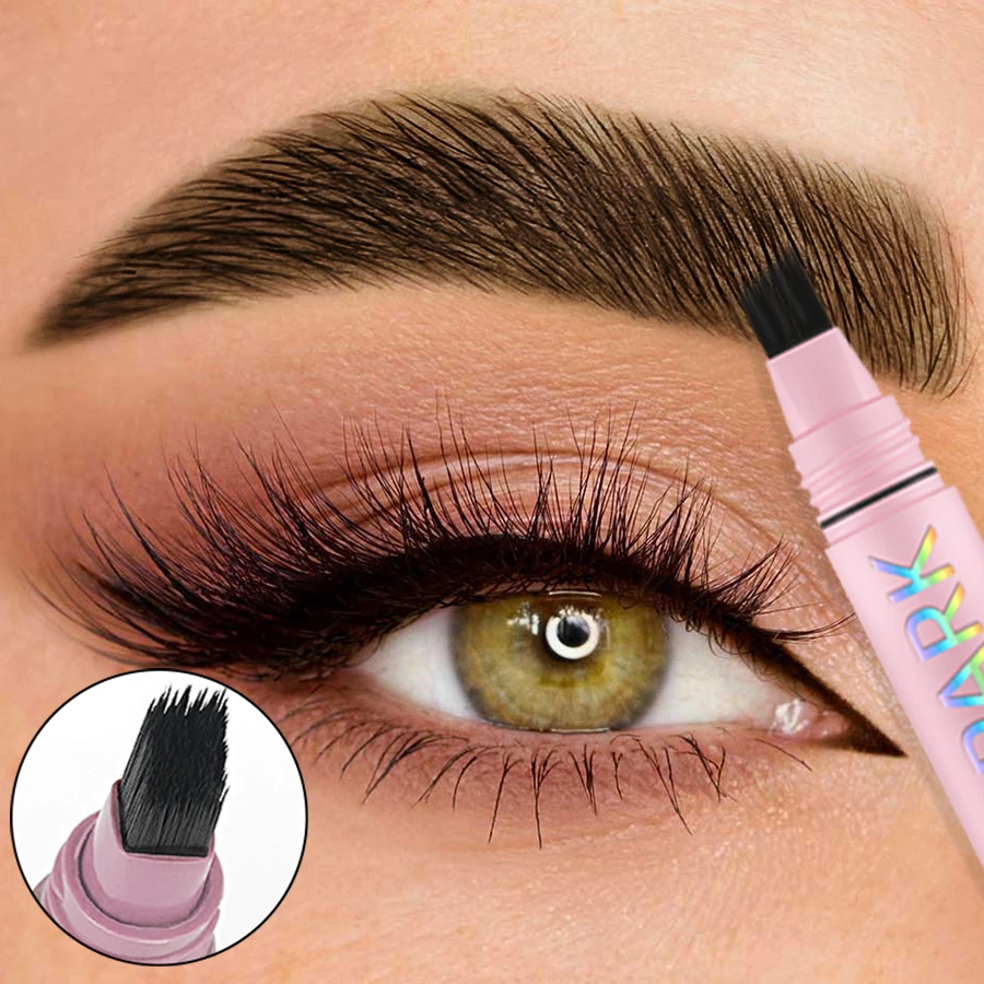 3 Colors 3D Eyebrow Pen Black Brow with Brush Eyebrow Cream Makeup Anti-smudge Waterproof Long Lasting Eye Pencil Cosmetics Gift