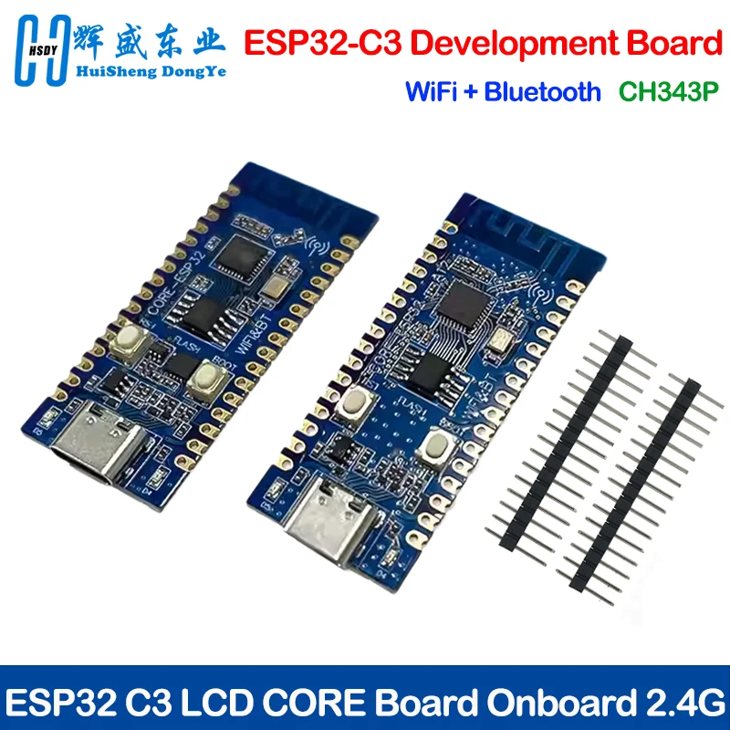ESP32 Development Board ESP32 C3 LCD CORE Board Onboard 2.4G Antenna 32Pin IDF WiFi + Bluetooth CH343P for Arduino Microprython