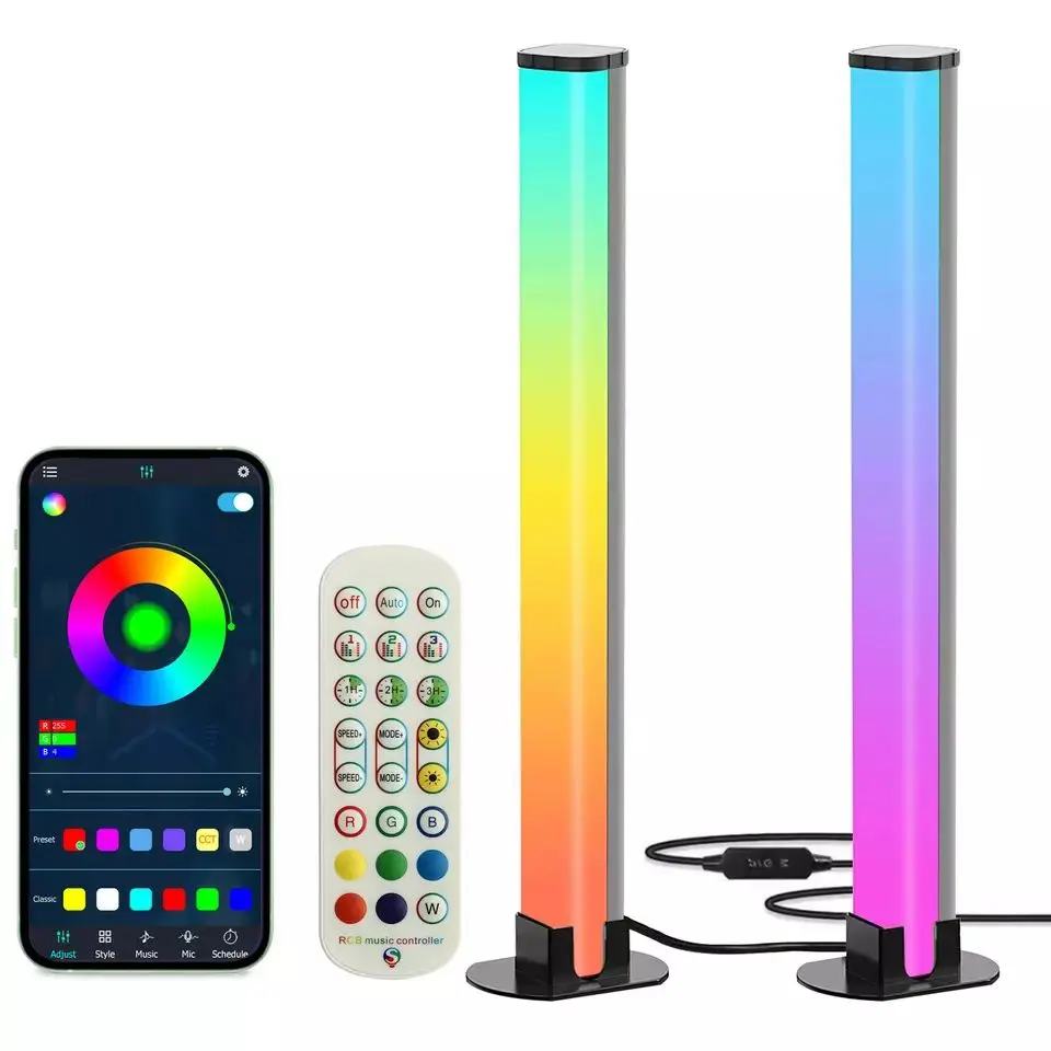 الذكية APP الموسيقى إيقاع ضوء LED سطح المكتب مصباح لتهيئة الجو RGB ليلة ضوء لعبة التلفزيون حائط الخلفية ديكور غرفة نوم الجدول مصباح