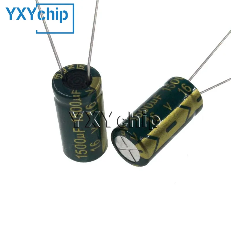 20pcs 1500uF 16V 1500MFD 16VDC 10*16mm Aluminum Electrolytic Capacitor Radial 1500mf16v 1500uf16v 16v1500mf 16v1500uf