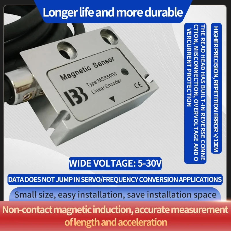 Imagem -02 - Grade Magnética Cabeça de Leitura Msr5000 Grade Magnética Régua Ralando Leitura Cabeça Magnética Shan Sensor de Medição de Deslocamento