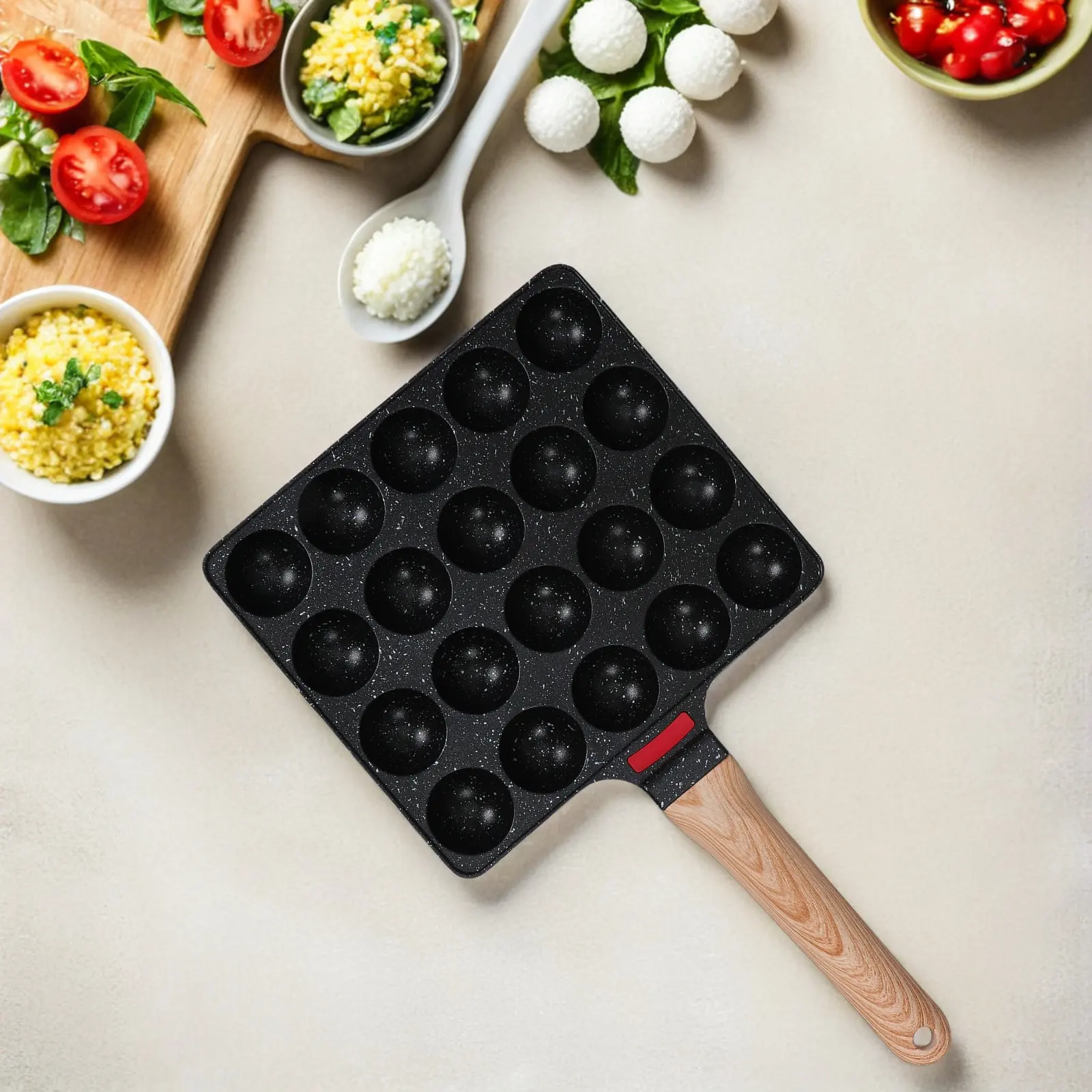 Small Nonstick Octopus Meatballs Baking Pan Aluminum Alloy Pancake Ball Maker Handheld Grill Plate for Breakfast Pancake Tools