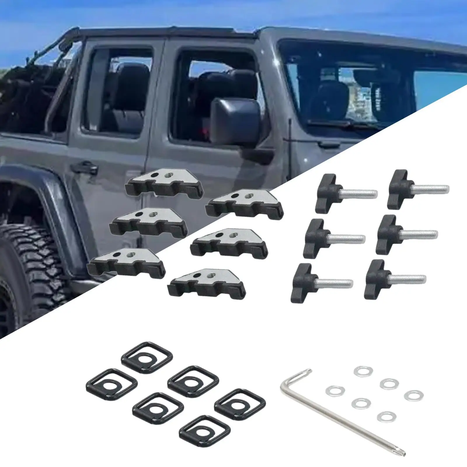 

Комплект крепежных элементов Hard Top, болты с головкой, гайки, запасные части для Jeep