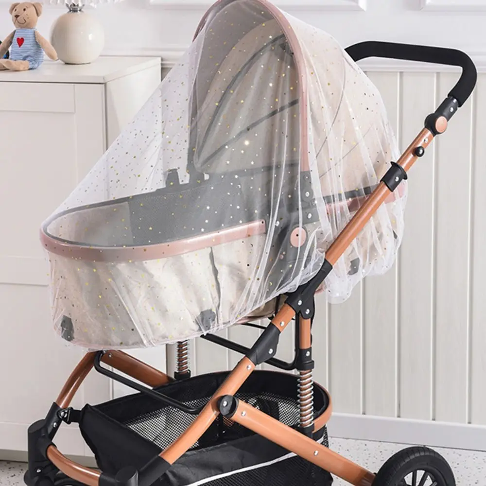 Star Pattern Daisy Pattern Breathable Baby Stroller Mosquito Curtain Baby Sunshade Mosquito Net Pram Net Stroller Accessory