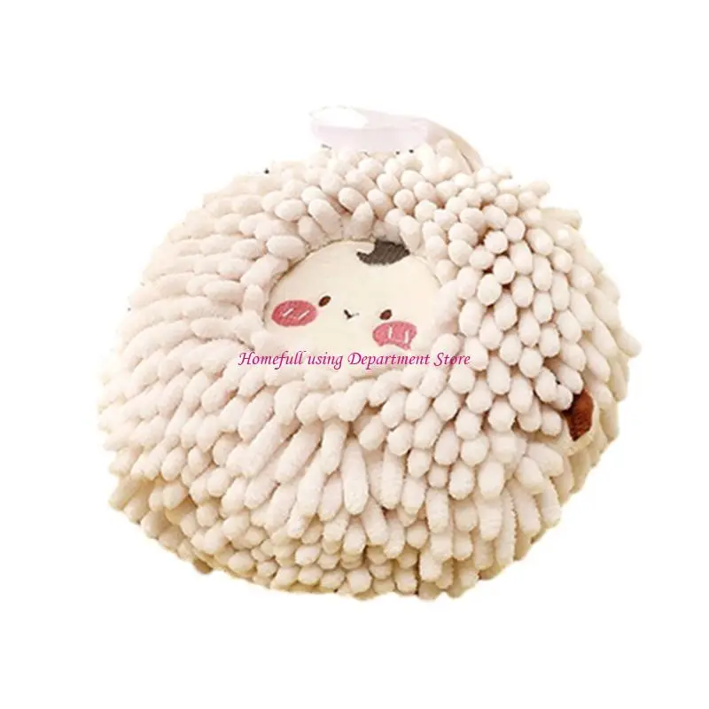 

Wipe Hands Towel Ball Absorbent Quick Dry Sponge Wall-Mounted Bathroom Handball