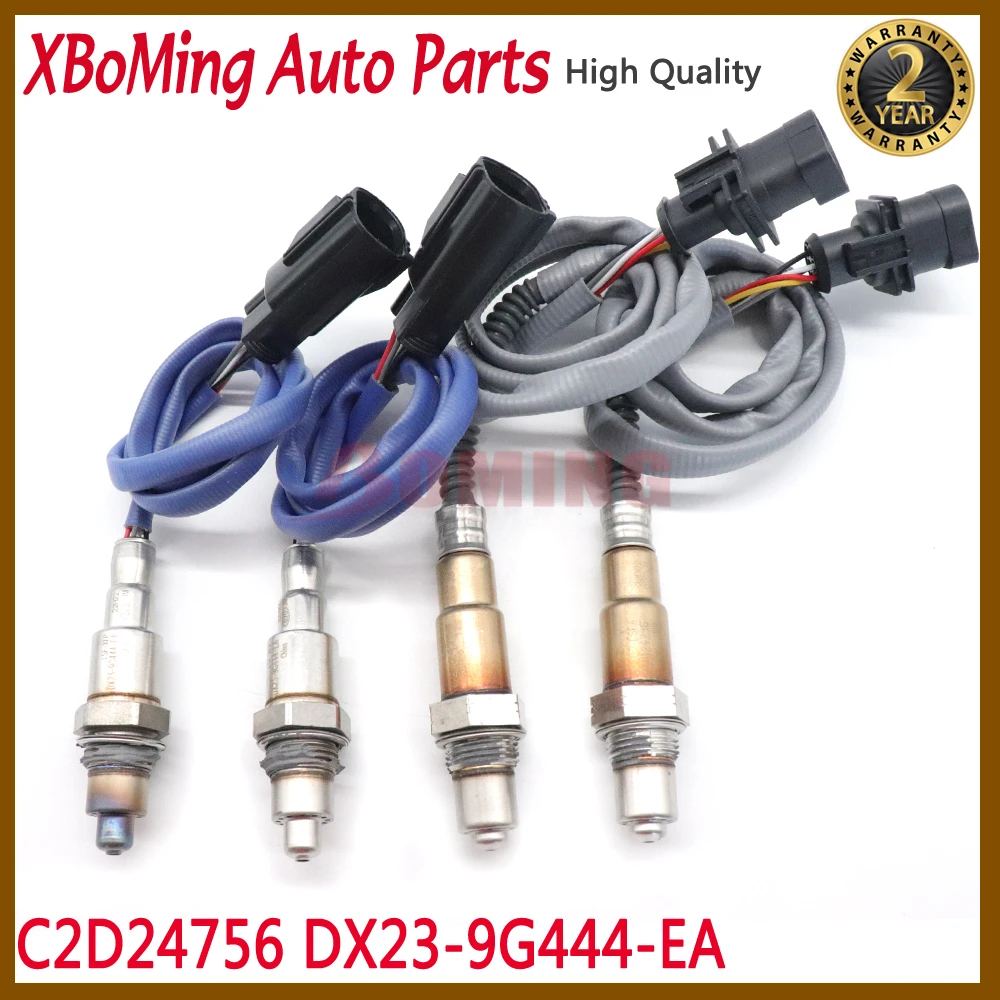 4pcs Upstream&Downstream Air Fuel Ratio Lambda Oxygen O2 Sensor For Jaguar F-Pace XF XJ F-Type 2013-2019 C2D24756 DX23-9G444-EA