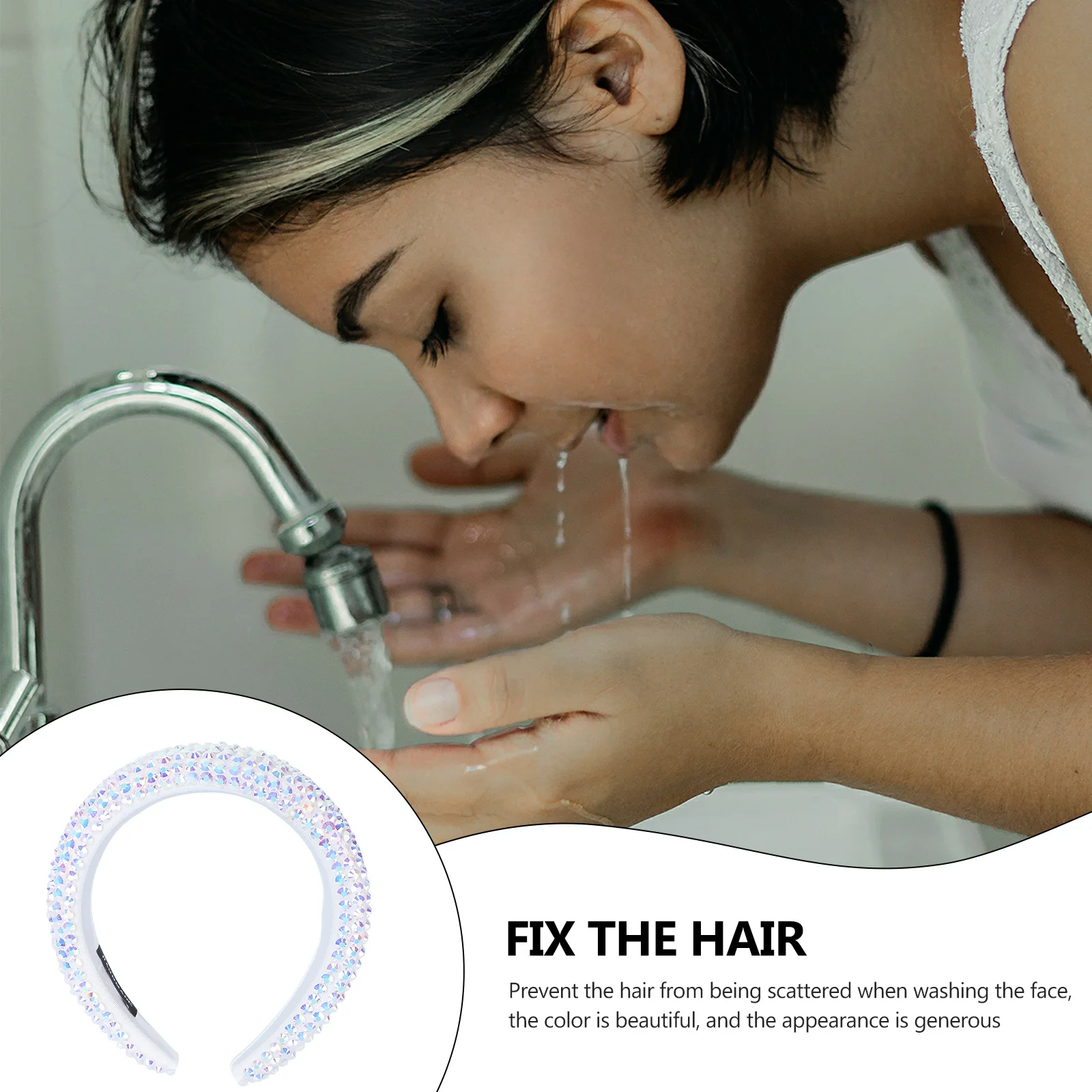 

1Pcs Crystal Rhinestone Headband Bridal Hair Accessories Light Durable Wedding Headdress Bride Headpiece Crystal Headband