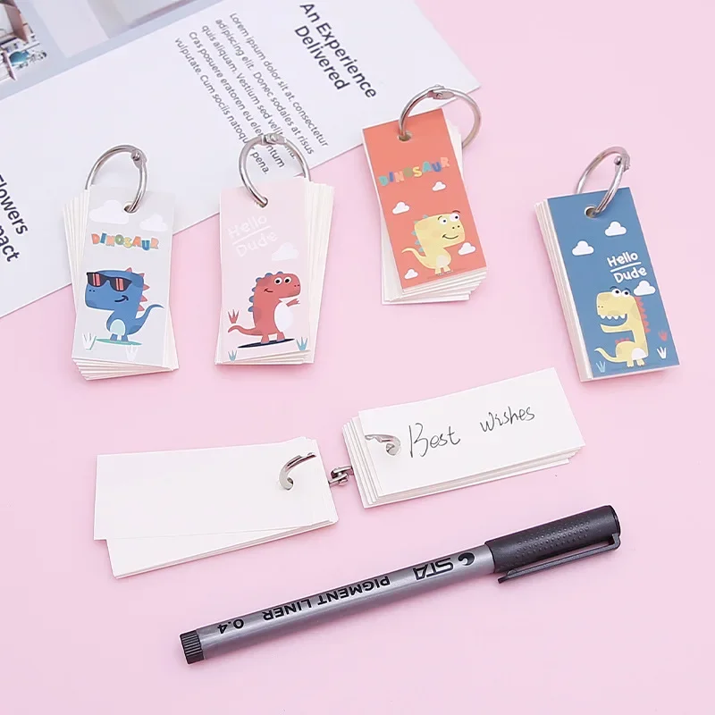 80 sheets Small Iron Ring Book Student Mini Word Portable Notepad Loose-leaf Notepad Office Accessories Kawaii School Supplies