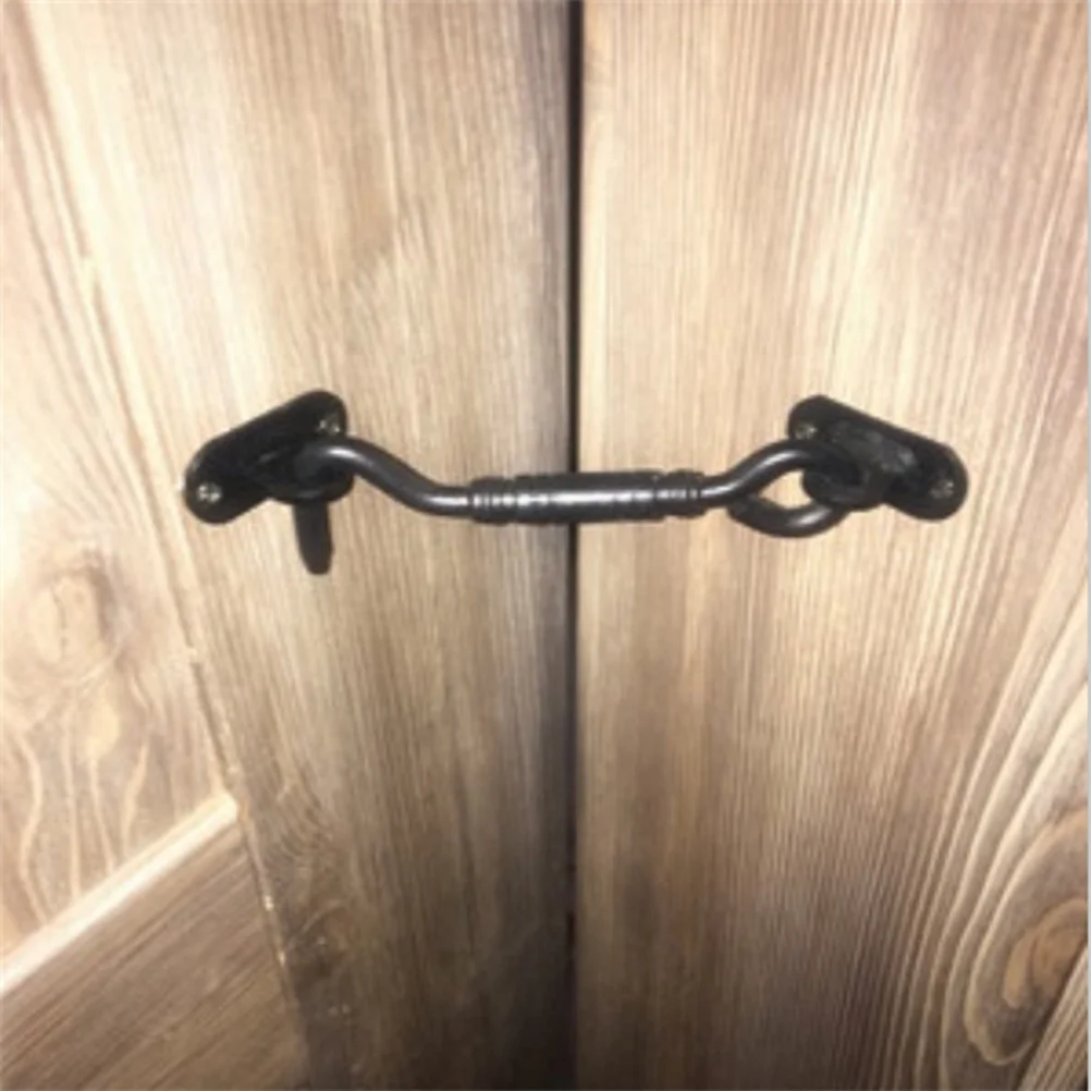 

Durable Stainless Steel Hook Lock for Barn Doors Windows Easy Install Maintain Privacy Hook Mounting Screws Included