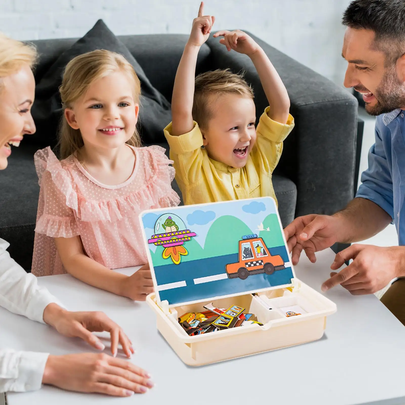 

Magnetic Jigsaw Puzzle Box Toddler Matching Picture Puzzle Toddler Travel Games With Carrying Case For Preschoolers Kids Ages 3