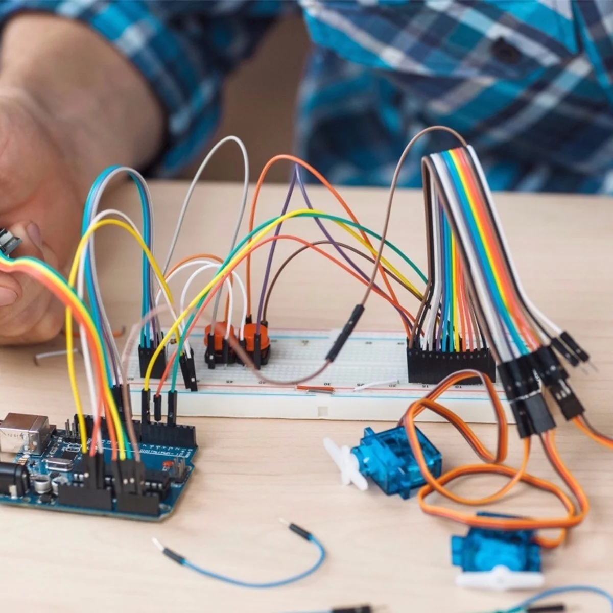 

5Pcs 40 Pin 20Cm Rainbow Cable Jumper Wires Female to Female High Quality Flame Retardant Bridle Wire for Breadboard Pcb