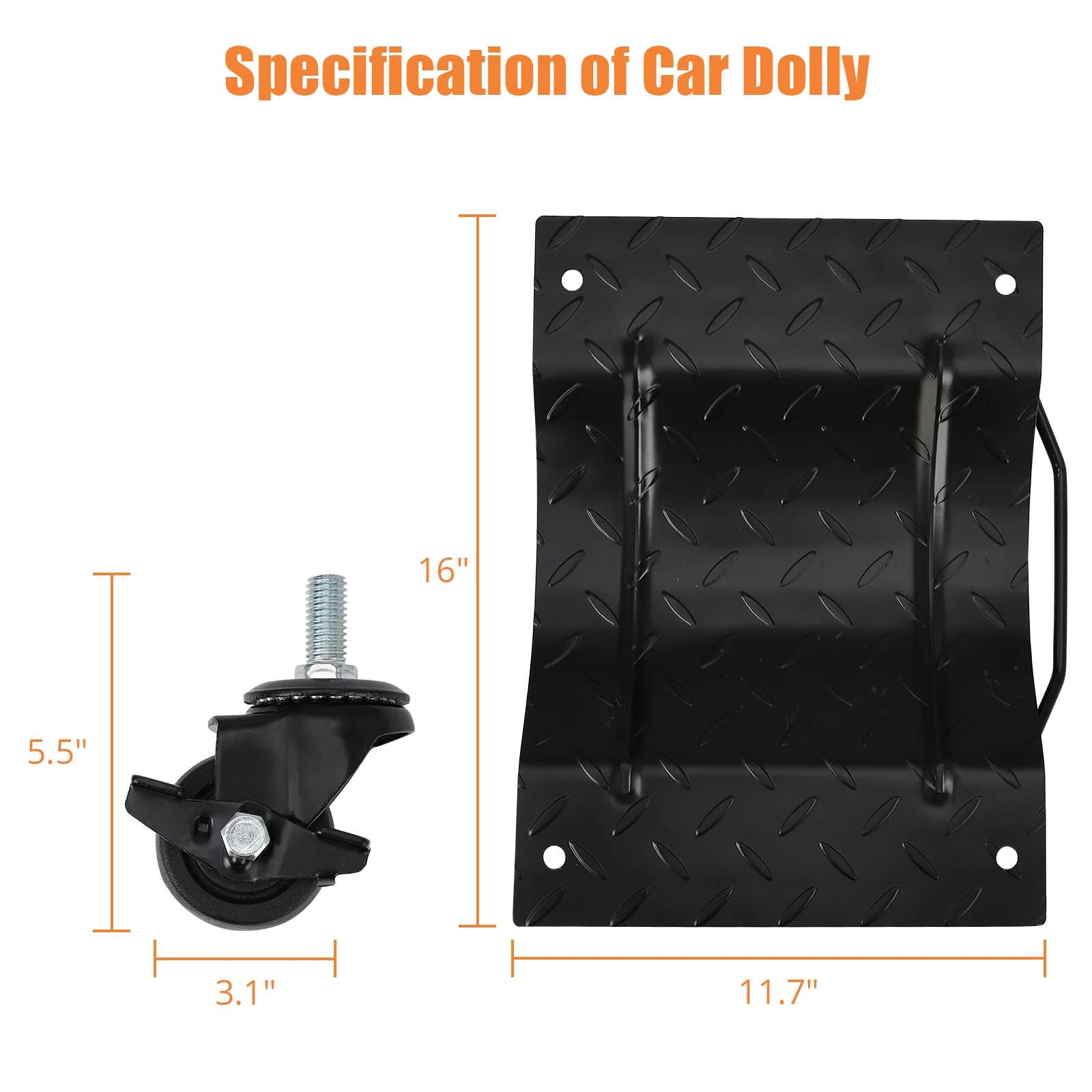 Upgraded Car Wheel Dolly,6000 lbs Load Bearing, 360 Degree Rotational Wheel for Moving Cars, Trucks, Trailers, Motorcycles,4 PCS