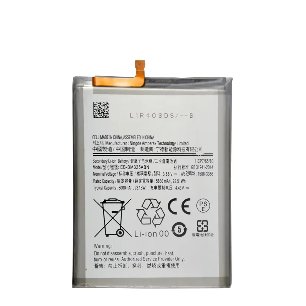 EB-BM325ABN 6000mAh Battery For Samsung Galaxy M32 4G/M325 A32 4G SM-M325F/DS SM-M325FV/DS M325F M325 Batteria+ Tools