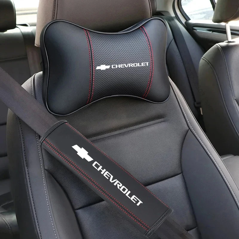 Car Seat Belt Protect Shoulder Pads Cervical Spine Headrest Neck Pillow For Chevrolet Cruze Trax Tracker Sonic ONIX AVEO Orlando