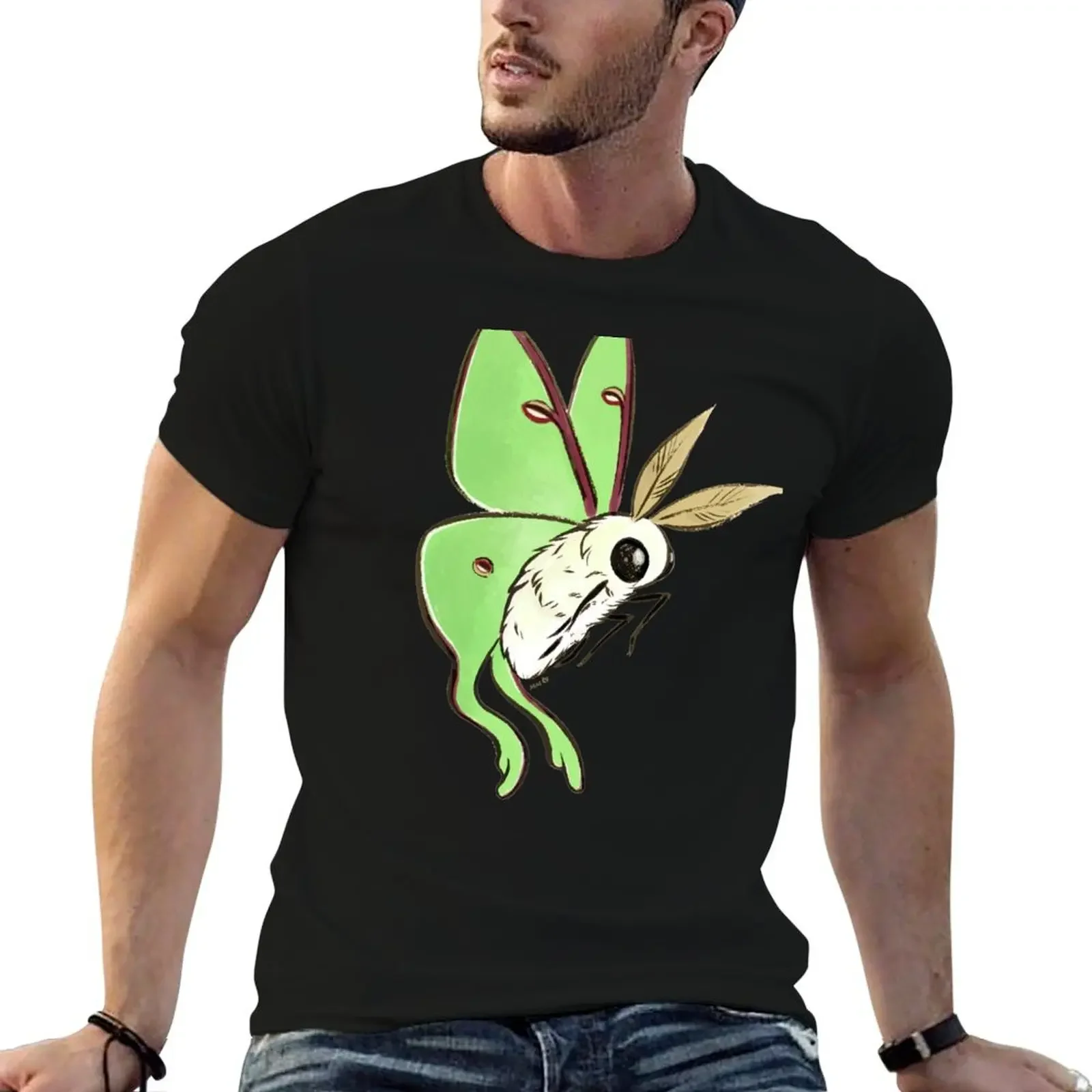 

Fuzzy Cute Luna Moth T-Shirt blacks clothes anime t shirts t shirts for men