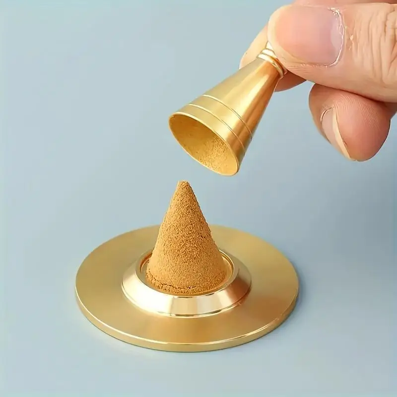 1PC Brass Incense Cone Maker Mold Metal Agarwood Tower Seal Shaping Tool Traditional Accessory
