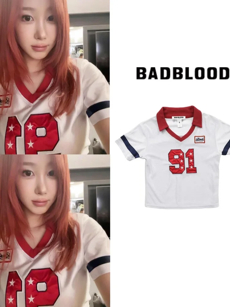 

Женская футболка Giselle ort Sve Slim Fit V-Ne, сексуальный повседневный хлопковый топ с воротником Генри, вышитая летняя прохладная футболка