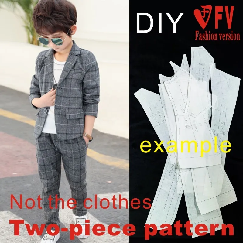 Sewing paper pattern children's clothing two-piece clothing design drawing 1:1 physical paper pattern CTH18