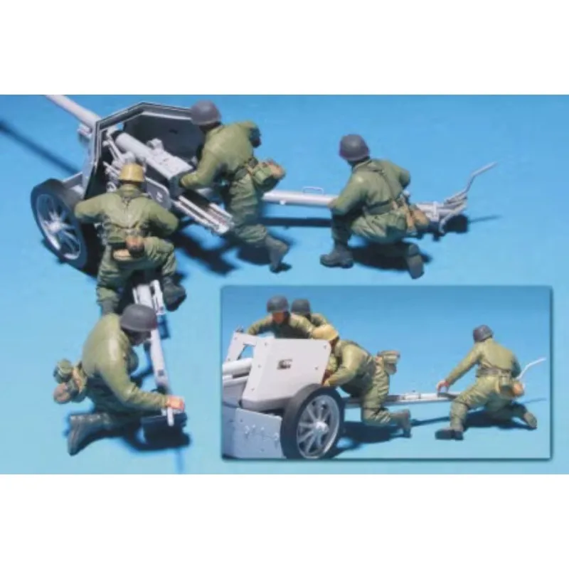 1:35 Die-Cast Resin Figure Jigsaw Puzzle Kit Figures Artillery (4-Person) (Figures Only) UnpaintedFree Shipping!