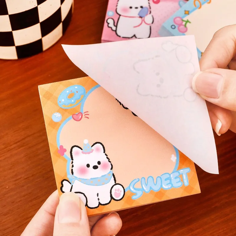카툰노트, 학생들은 귀엽다, 메시지 남기기, 노트패드, 고급스러운, 찢어지는, 접착력 있는, 강력한 스티커, 귀여운 스티키 탭