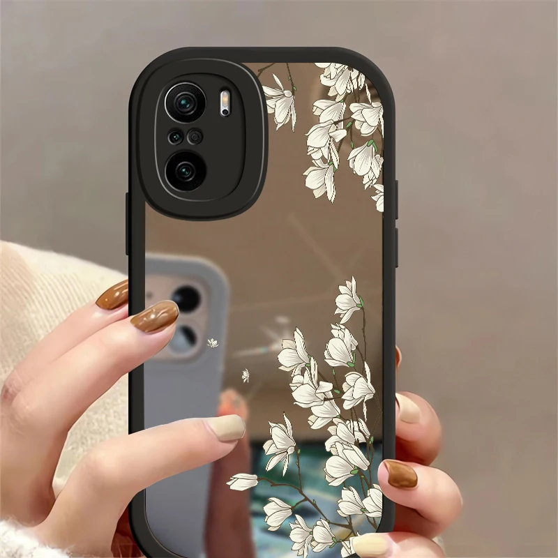 Flower Case For Xiaomi Redmi 12 12C 12 C Phone Cases For Redmi K20 K40 A1 A2 9A 9C 9 10 10C 12 12C Mirror Shockproof Soft Cover