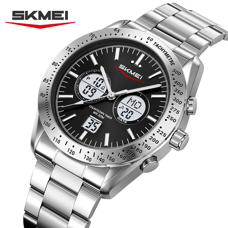 SKMEI 2503 Sports Digital Watch Dual Display Waterproof Electronic Multifunctional Clock reloj hombre New Luxury Business Men's