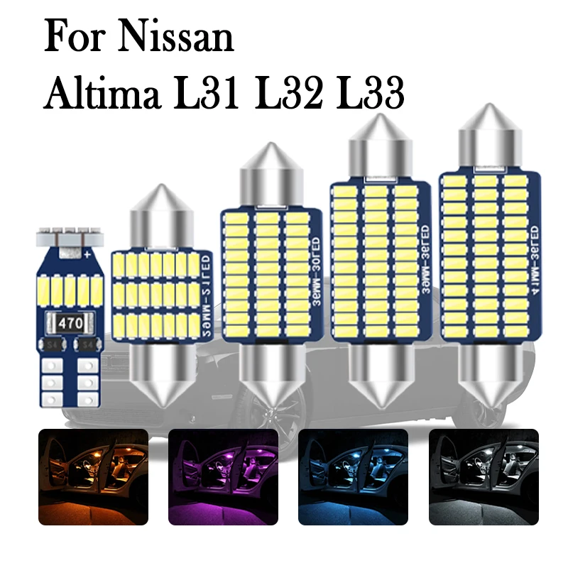 

Car LED Interior Light Canbus For Nissan Altima L31 L32 L33 1993 1996 1998 2008 2010 2013 2014 2015 2017 2019 2020 Accessories