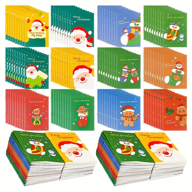 30-cadernos-de-anotacoes-de-natal-em-tamanho-mini-designs-de-papai-noel-e-boneco-de-neve-estilo-aleatorio-blocos-de-anotacoes-de-bolso-com-designs-variados-de-feriado