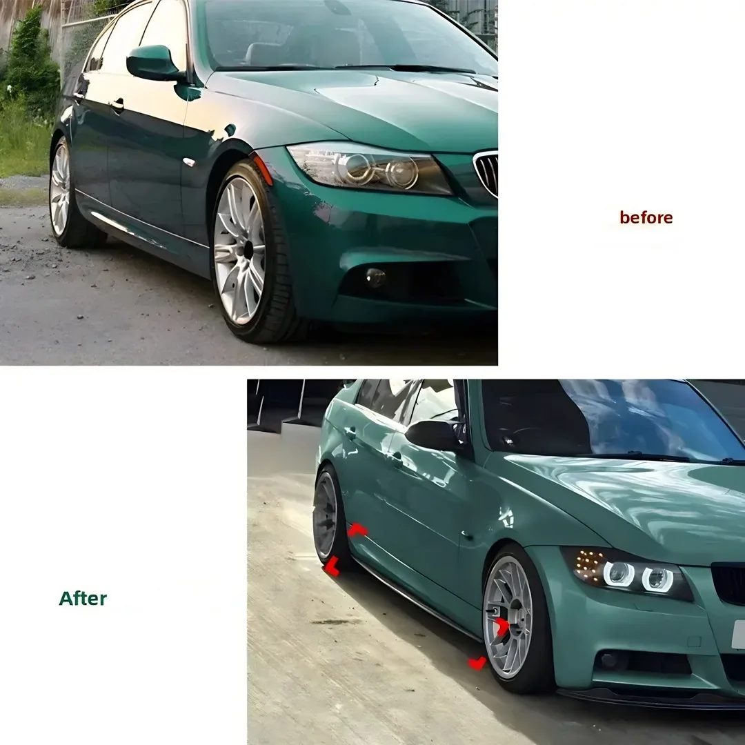Für BMW 3er Serie 2005-2012 E90 M3 4-Türer 330i 320i 335i 318i MP-Style Seitenschweller Diffusor Spoiler Außenteile – Detail 2