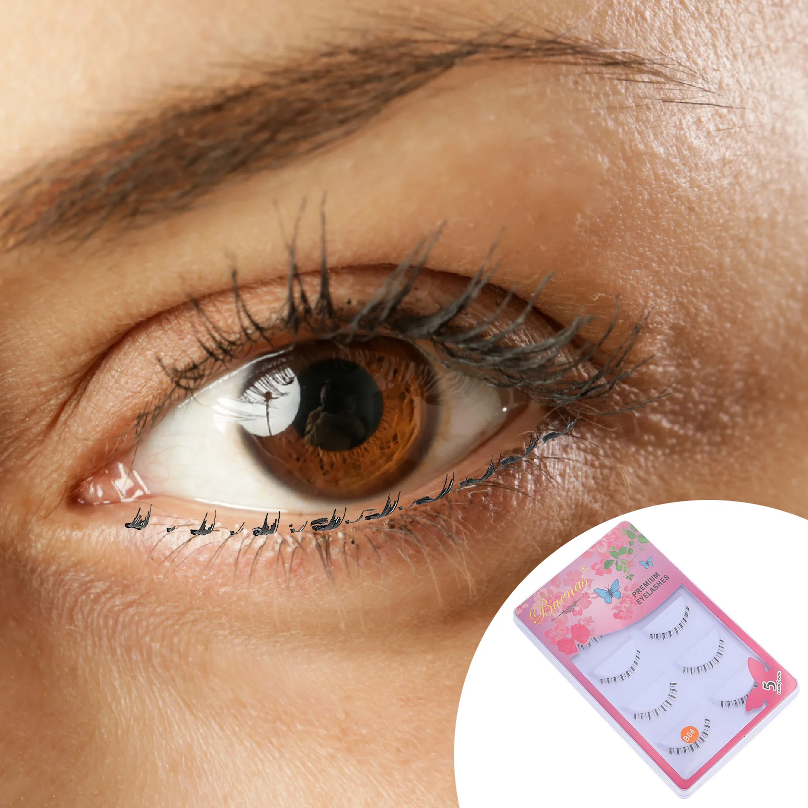 

10Pairs Artificial False Bottom Eyelashes Strip Professional Easy Use Natural Look Lightweight Lower Lashes Extension