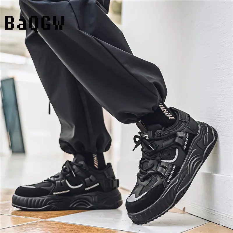 

Fashion Men's Platform Skate Shoes Casual Sneakers Student Sport Running Breathable Versatile Designer 2025 Spring Summer New