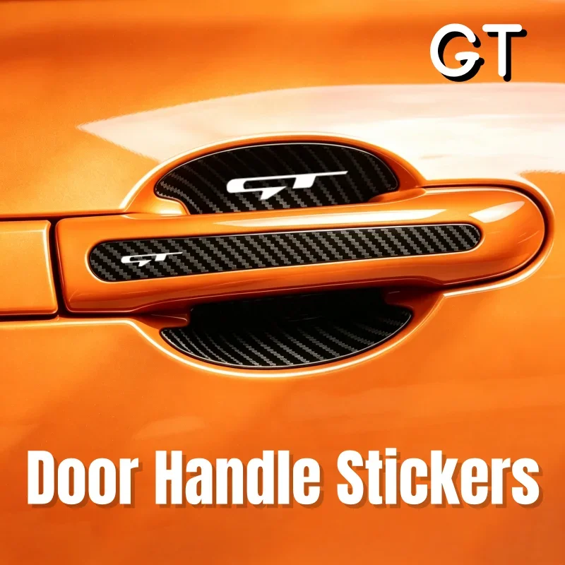 Carbon Fiber Car Stickers for Kia GT Carens Stonic Ceed Rio K5 K2 Optima K3 Niro Anti Scratch Protection Door Bowl Handle Decals