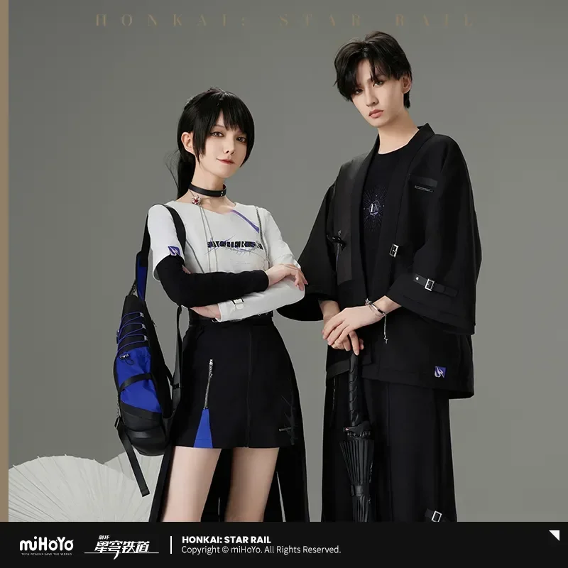 2025 الرسمية الأصلية Mihoyo أنيمي لعبة هونكاي: ستار السكك الحديدية Acheron تأثيري حقيبة كتف على ظهره حقيبة ساع هدية عيد الميلاد