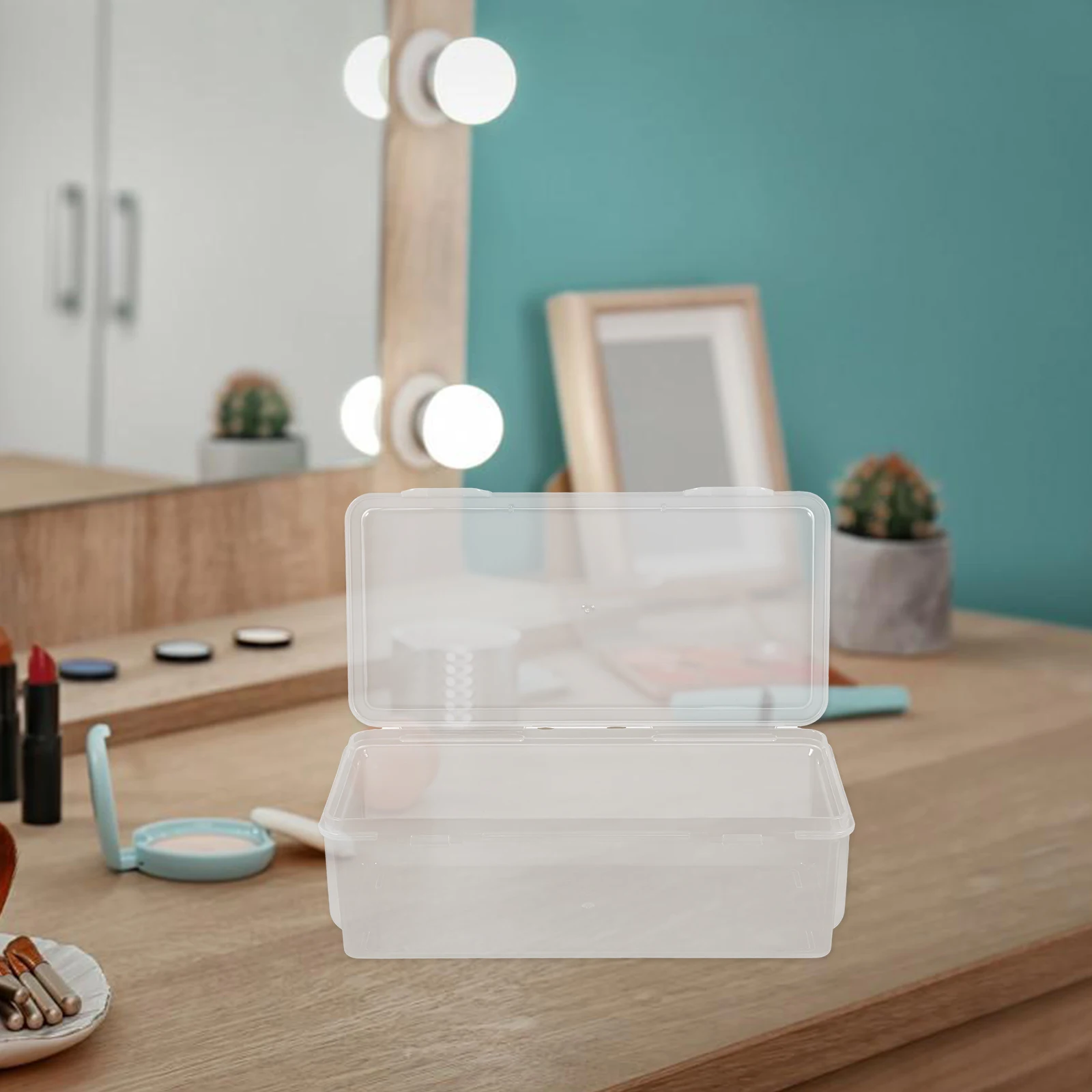 

2 Pcs Storage Box Plastic Containers Stationery School Supply Organizer Office Pens Desktop Boxes