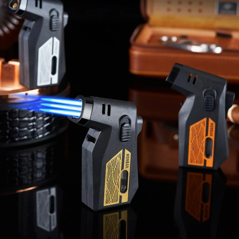 في الهواء الطلق شواء الشاعل السيجار بندقية رذاذ الشحن المباشر يندبروف نفخ ثلاثة النار الكى البيوتان أخف وزنا #2