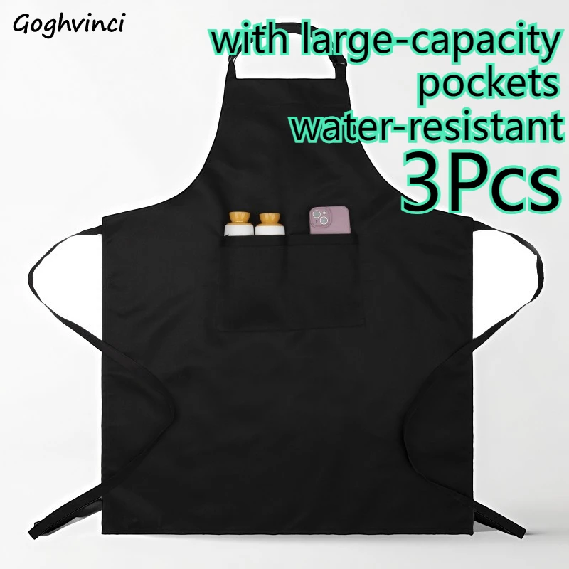

Apron Brief Canvas Cotton Adjustable Straps Plus Size Floral Nail Environments Universal Breathable 3Pcs Water-resistant Ins