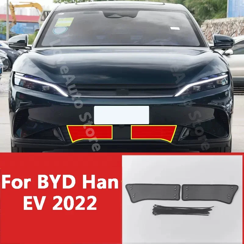 

For BYD HAN DM EV 2020 2021 2022 2023 Car Front Insect Screening Mesh Golden Steel Grille Insert Net Golden Steel Accessories