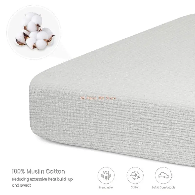 96GC الطفل ملاءة سرير لحديثي الولادة حشية متغيرة كم لينة ومريحة المجهزة ملاءات حمالات غطاء مرتبة #4