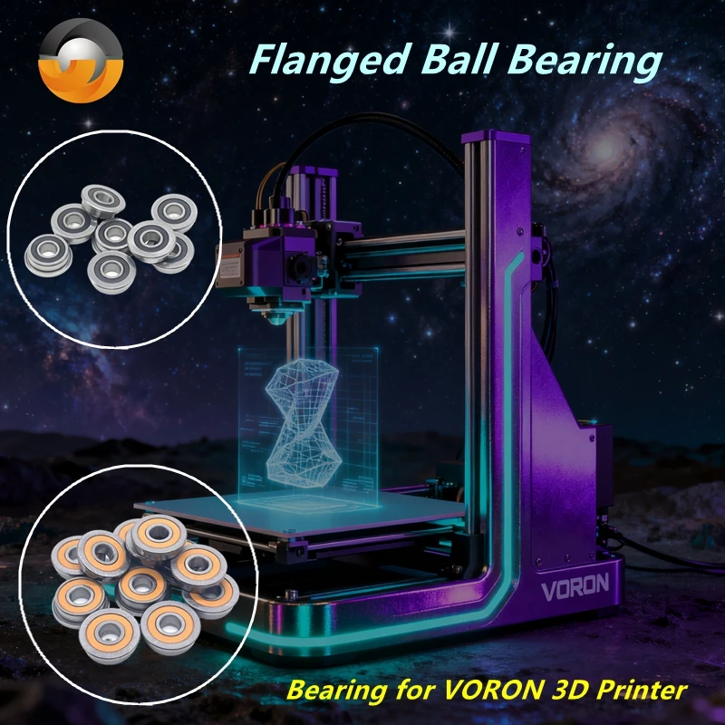 보어 3mm 4mm 5mm 8mm 베어링 ABEC-7 플랜지형 미니어처 볼 베어링 F623 F684 F688 F605 F625 F695 F698 -2RS (보론 3D 프린터용)