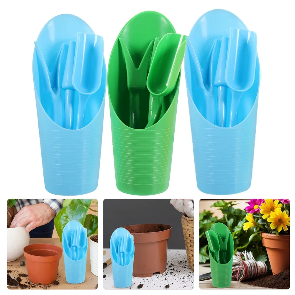 

4pcs/set, Plastic Durable Bucket shovel Potted Cultivation cylinder MeatPlant soil shovel Garden Tools Mini Garden Planting Tool