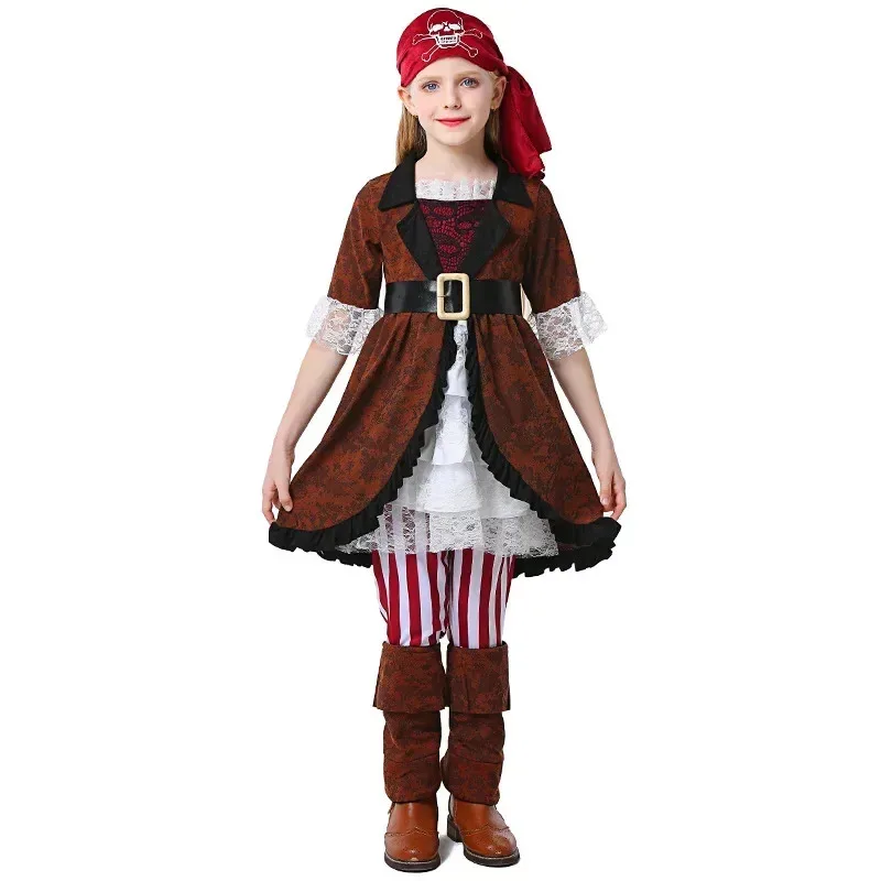 

Children's Halloween Cosplay Pirate Costume for Stage Show Fun Pirate Outfit for Kids