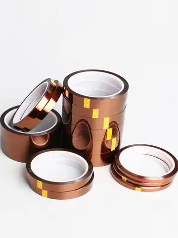 30m Long Gold Finger High Temperature Resistant Tape Polyimide Tape Multi Size Pet Anti Static Lithium Battery Insulation Tape