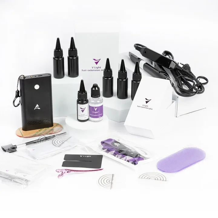 New Trend Professional Hair Extensions Tools LED V Light Hairs Extension Kit V Light Glue For Hairs Salons / Quick delivery tool