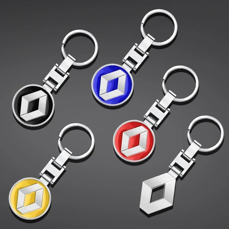 1pcs Metal Key Chain Fashion Keychain Key Ring Holder For Renault Captur Megane Clio Koleos Kwid Duster 2 3 Zoe Auto Accessories